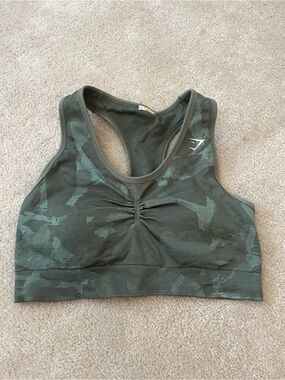 Women’s Gymshark Dark Green Camo Sports Bra
